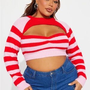 Sweetheart Cutout Cropped Sweater | Fashion Nova